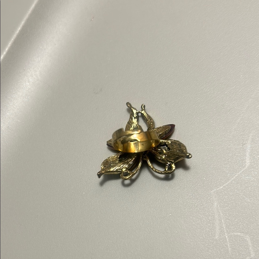 Butterfly Ring Amber Color - Picture 3 of 3